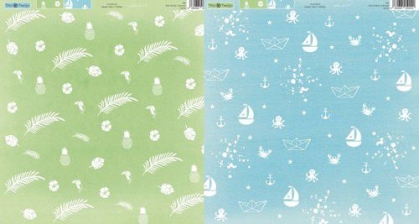 Dini Design Papier Meeres-Dschungel Scrapbookingpapier 12x12"