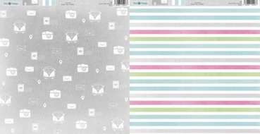 Dini Design Papier Bulli trifft Streifen 12x12"