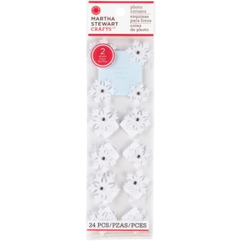 Martha Stewart Fotoecken Schneeflocken Snowflake Photo Corners 24 Stück