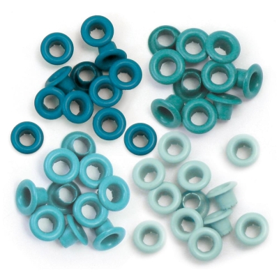 We R Makers Oesen Standard Eyelets Aqua 60 Stück