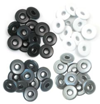 We R Makers Oesen Grau Wide Eyelets Grey 40 Stück