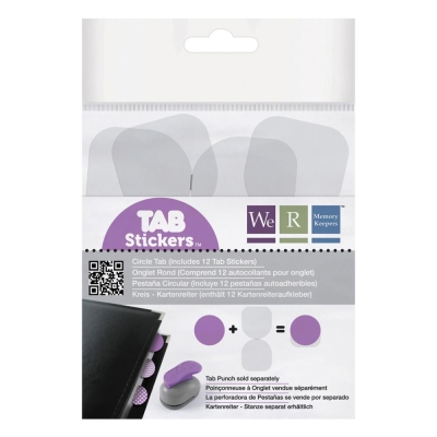 GRATIS! We R Memory Keepers - Tab Stickers Circle Tab - 12 Stück