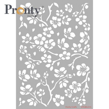 Pronty Crafts Kunststoffschablone Stencil Kirschblüten A5