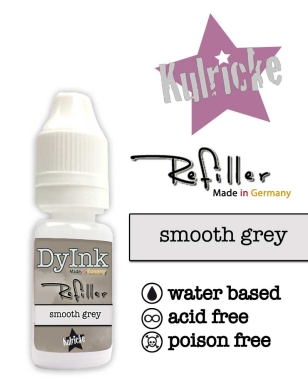 Preview: Kulricke Stempelkissen grau smooth grey inkl. Auffüller 7.5x4.3cm
