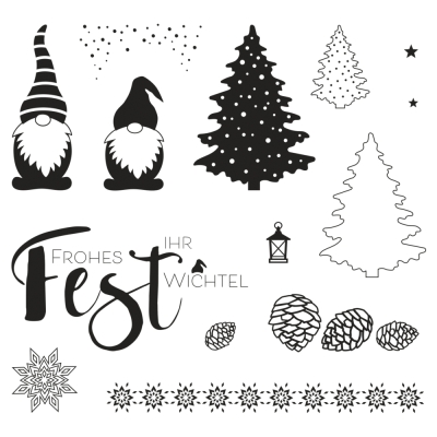 Rayher Stempel Wichtelweihnacht Clear Stamps 10.5x10.0cm