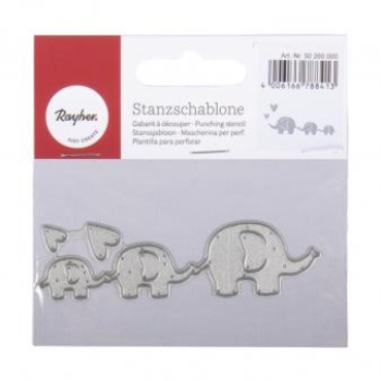 Rayher Stanzschablonen Elefantenfamilie