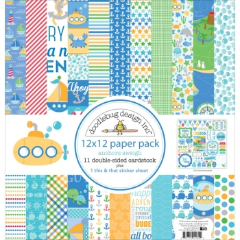 Doodlebug Design - Scrapbooking Papier Anchors Aweigh Paper Pack 12x12"