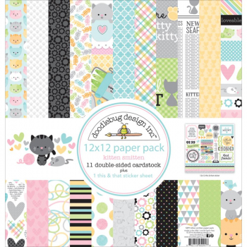 Doodlebug Design Papierkit Kitten Smitten Paper Pack 12x12"