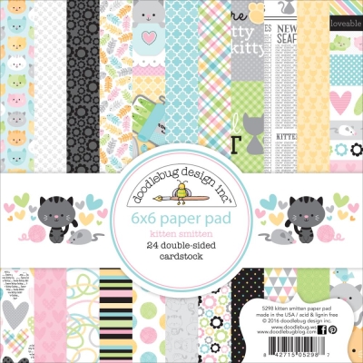 Doodlebug Design Scrapbooking Papierblock Kitten Smitten Paper Pad 6x6"