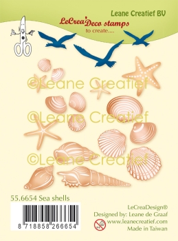 Leane Creatief Stempel Sea Shells Clear Stamps
