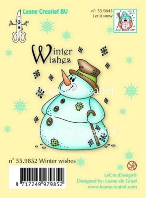 Leane Creatief Clearstempelset Snowman Winter Wishes
