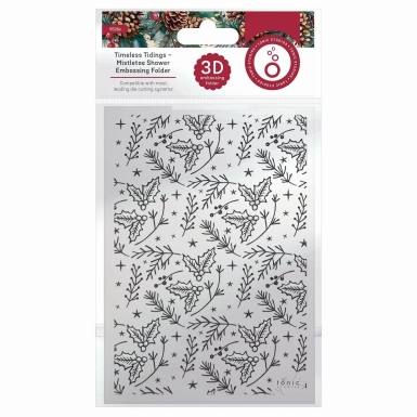 Preview: Sizzix 3D Textured Empressions Embossing Folder Snowberry A5 PRE-ORDER Lieferbar ab 02.12.2025