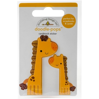 Doodlebug Design Doodle-Pops 3D Sticker Jenny & Jojo Giraffe