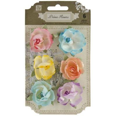 Prima Marketing Papierblumen Prelude Handmade Paper Flowers 6 Stück