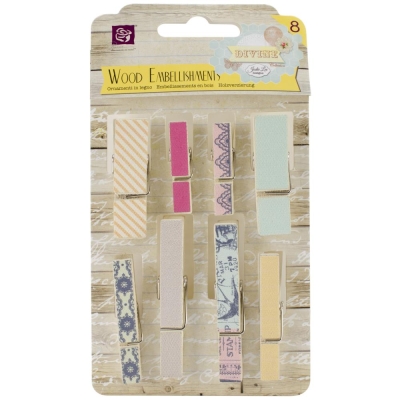 Prima Marketing Holzklammern Divine Canvas/Wood Clothespins 1.25" To 2.25"