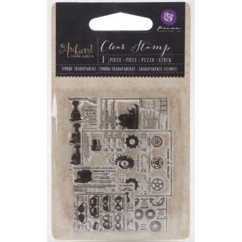 Prima Marketing - The Archivist Clear Stamp Newsprint