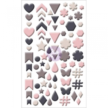 Prima Marketing - Rose Quartz Adhesive Enamel Shapes