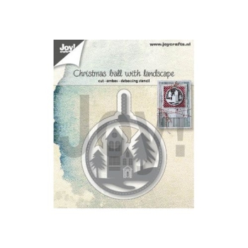 Joy! Crafts Stanzschablone Christmas ball with landscape 5.5cm