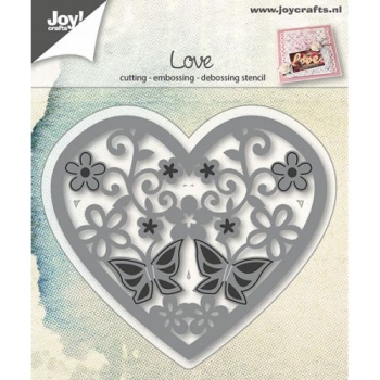 Joy! Crafts - Stanzschablone Love Heart with Flowers Die