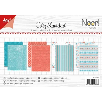 Joy! Crafts Papierblock Noor Design Feliz Navidad A4