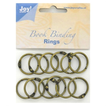 Joy! Crafts Buchbinderringe Antique Brass 2.5cm 12 Stück