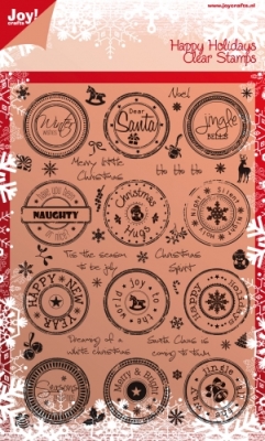 GRATIS! Joy! Crafts Clearstempelset Happy Holidays