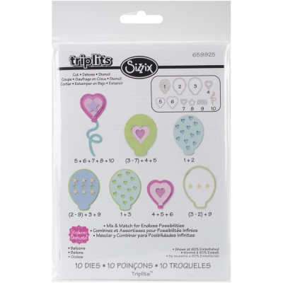 Sizzix Stanzschablonenset Ballone Triplits Dies Balloons
