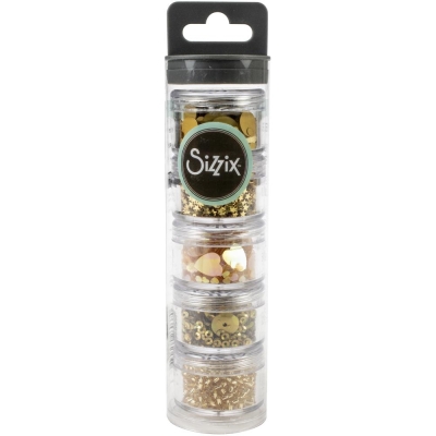 Sizzix Making Essentials Sequins & Beads gold
