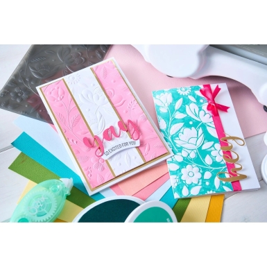 Preview: Sizzix 3D Prägeschablone Fröhlicher Garten Happy Garden Catherine Pooler Designs 16.5 x 11.4x 0.64 cm