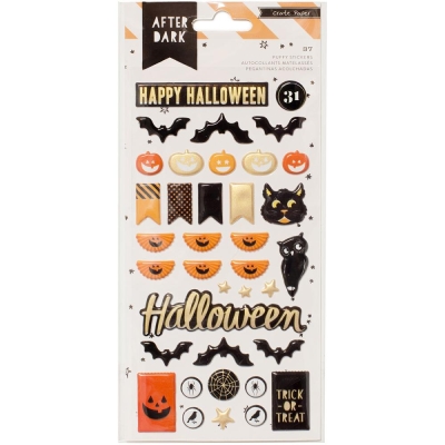 American Crafts Crate Paper Puffy Stickers After Dark