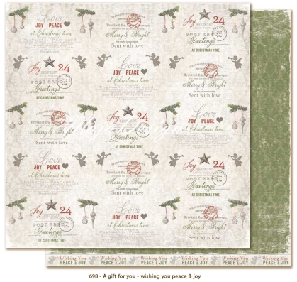Maja Design Papier A Gift for You Wishing you peace & joy 12x12"