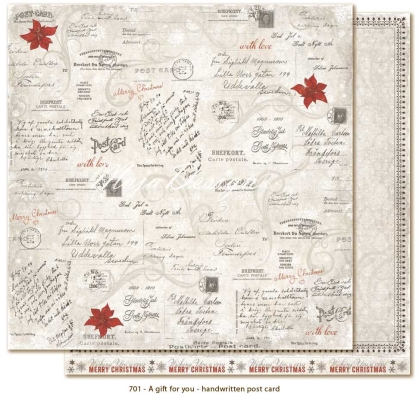Maja Design Papier A Gift for You Handwritten Post Card 12x12"