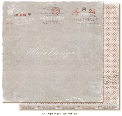 GRATIS! Maja Design Papier A Gift for You Sent with Love 12x12"