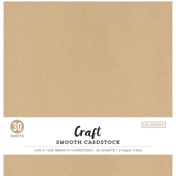 Colorbök Kraftpapier Cardstock Pack 12x12" 210gsm 30 Bogen