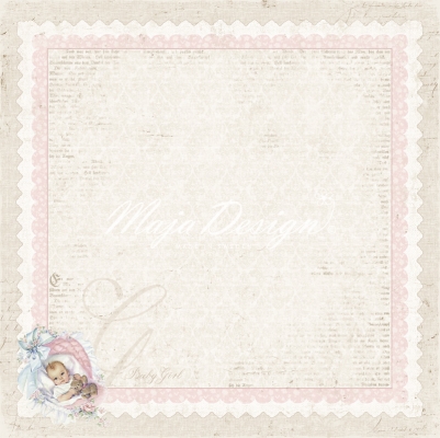 Maja Design Vintage Baby It's a girl 12x12"