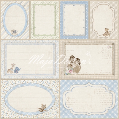 Maja Design Vintage Baby Journaling cards blue 12x12"