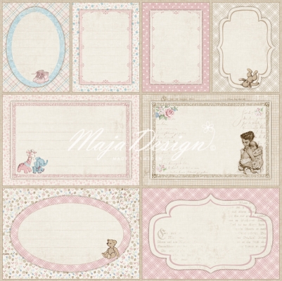 Maja Design Papier Vintage Baby Journaling cards pink 12x12"