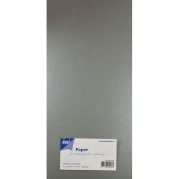 Joy! Crafts Glitzerpapier silber Metallic Cardstock Paper Silver 15x30cm (1 Bogen)