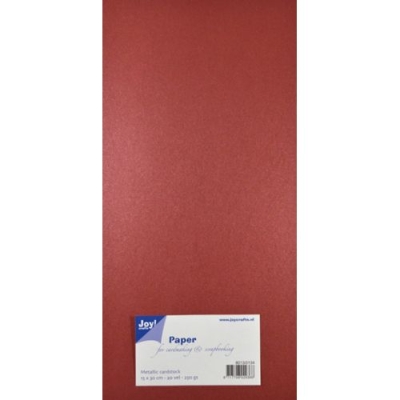 Joy! Crafts Glitzerpapier rot Metallic Cardstock Paper Red 15x30cm (5 Bogen)