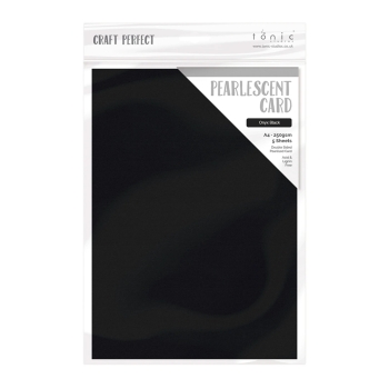 Tonic Craft Perfect Glitzerpapier schwarz A4 5 Blatt 250gsm