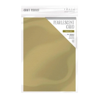 Tonic Craft Perfect Glitzerpapier Majestic Gold A4 5 Blatt 250gsm