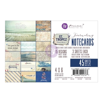 Prima Marketing St. Tropez Journaling Notecards 4x6" 45 Stück