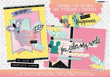 Studio Light A5 Stanzbögen Die Cut Sheets Create Happiness