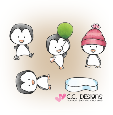 C.C. Designs Stempel Penguin Party Cling Stamps