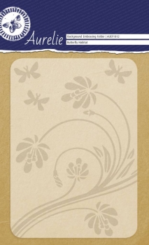 GRATIS! Aurelie Prägeschablone Blume und Schmetterlinge 10.5x15.0cm