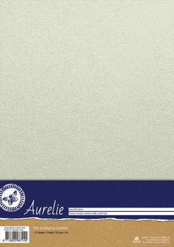 Aurelie Glanzpapier weiss Metallic Cardstock White A4 (1 Bogen)