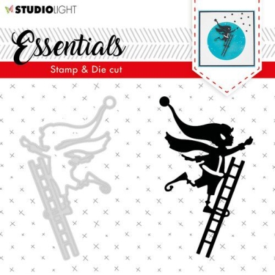 GRATIS! Studio Light Clearstempel und Stanzen Elf auf Leiter Essentials Silhouettes Nr. 35