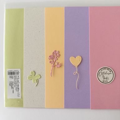 Preview: LaCreativ Cardstock Bastelpapier "Recycling" Bermgras 250g/m² DIN A4 - 5 Bogen
