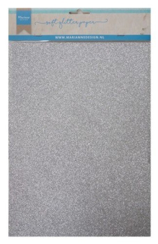 Marianne Design Soft Glitzerpapier silber A4