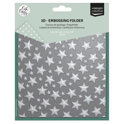Vaessen Creative Prägeschablone Sterne 15x15cm PRE-ORDER Lieferbar ab 03.09.2025